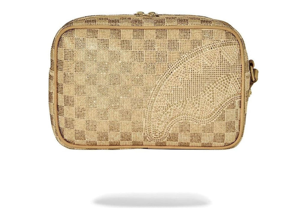 Sprayground 2 Tone Gold Trinity Toiletry Brick Gold