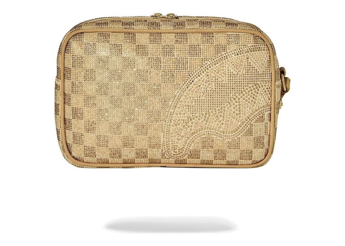 Sprayground 2 Tone Gold Trinity Toiletry Brick Gold