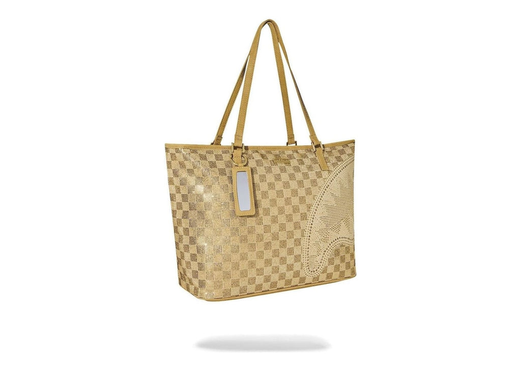 Sprayground 2 Tone Gold Trinity Tote Gold