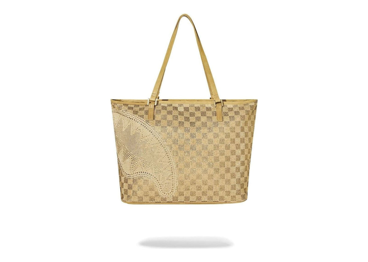 Sprayground 2 Tone Gold Trinity Tote Gold