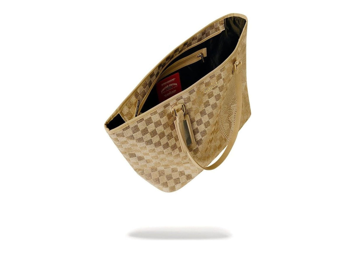 Sprayground 2 Tone Gold Trinity Tote Gold