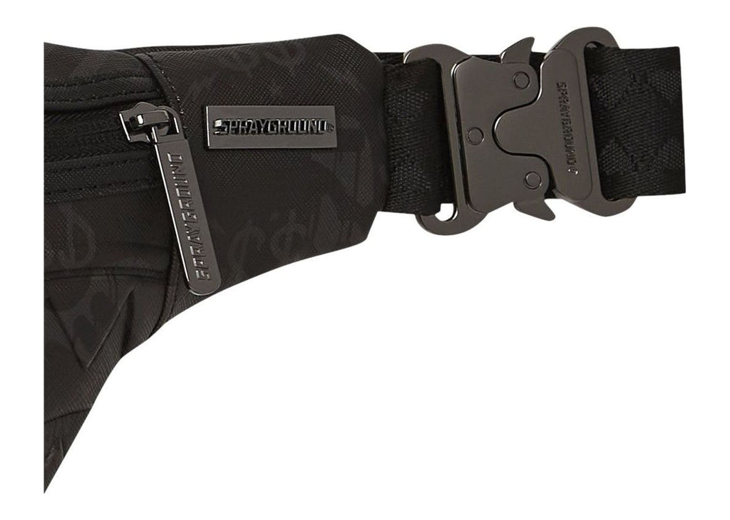 Sprayground 3 AM Check Crossbody Black