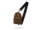 Sprayground Chenille Cheetah Backpack Sling Brown