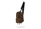 Sprayground Chenille Cheetah Backpack Sling Brown