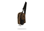 Sprayground Chenille Cheetah Backpack Sling Brown