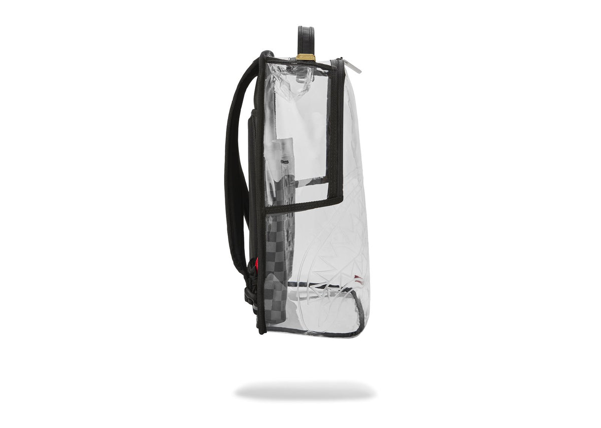 Sprayground Clear DLX Backpack Checked Out (Gray Black Check)