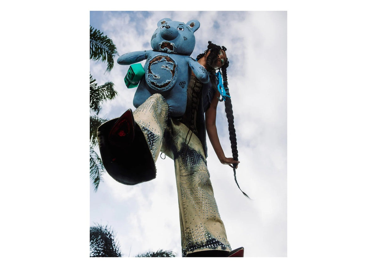 Sprayground Denim Shark Moneybear Teddy Bear