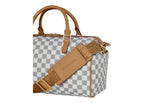 Sprayground Embossed Cream Check Mini Duffle Multicolor