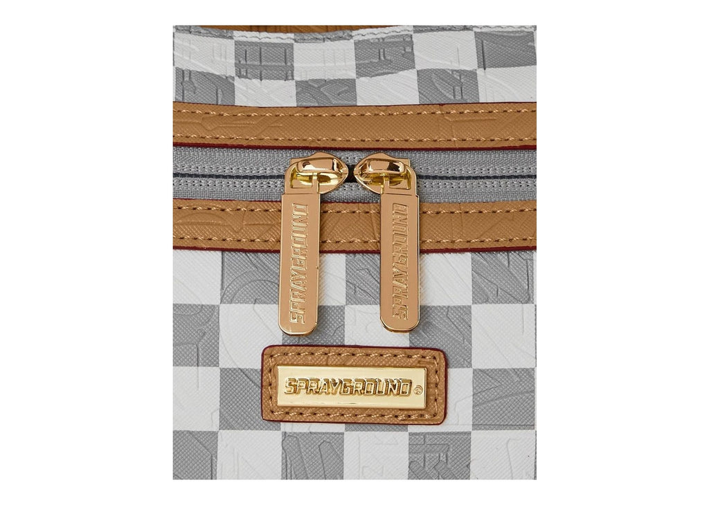 Sprayground Embossed Cream Check Mini Duffle Multicolor