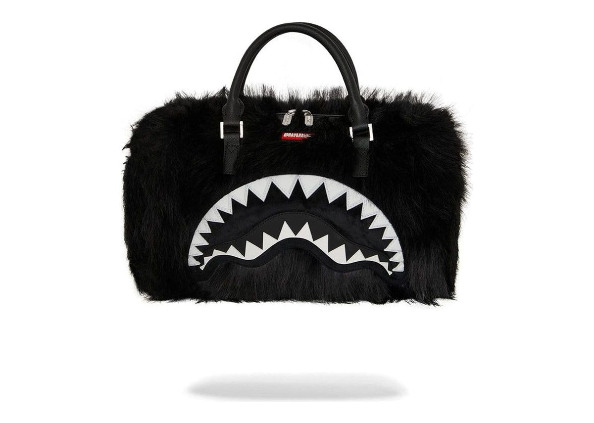 Sprayground Fur Cray Black Mini Duffle Black