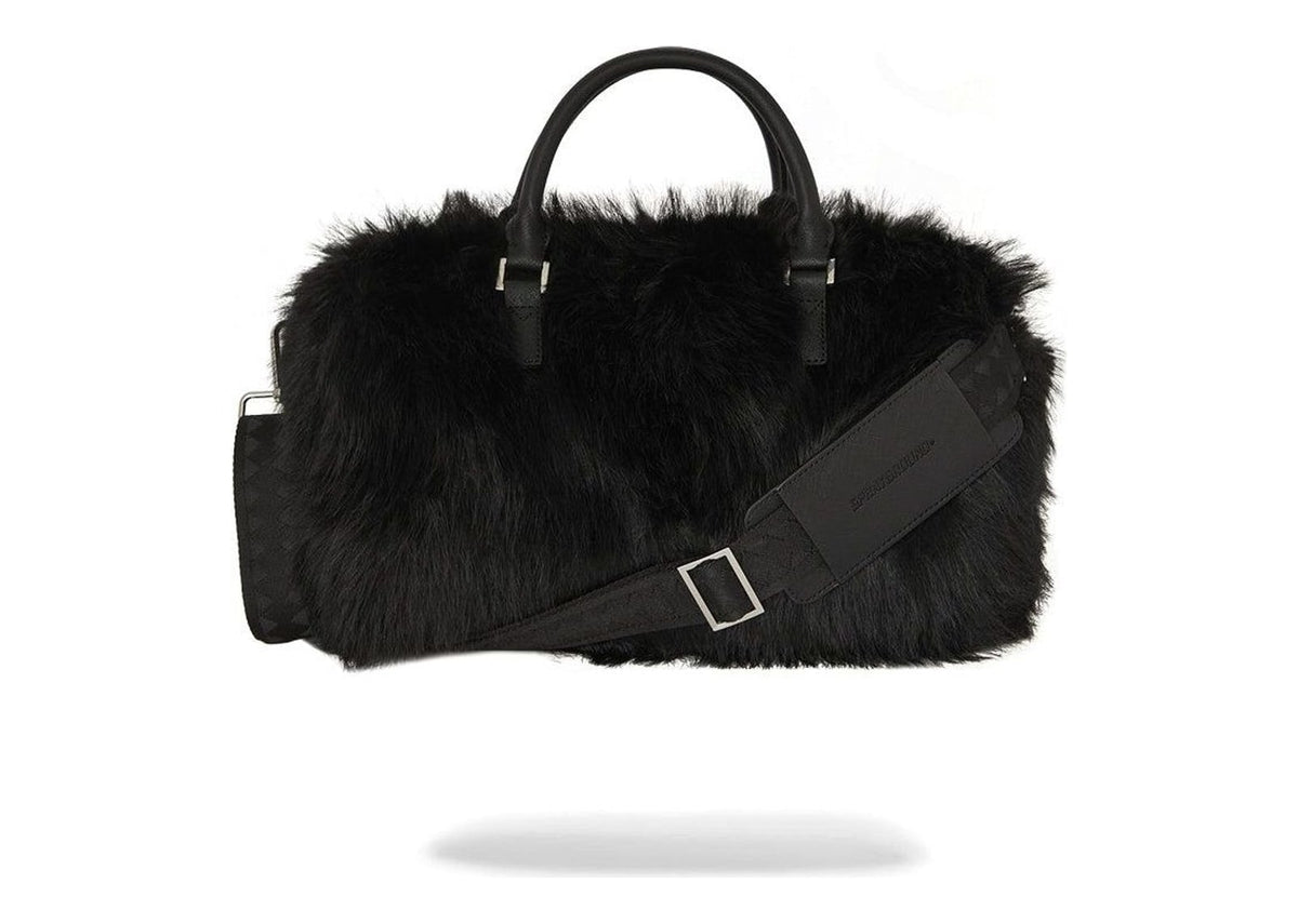Sprayground Fur Cray Black Mini Duffle Black