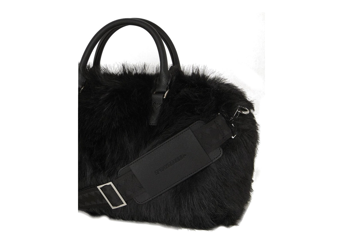 Sprayground Fur Cray Black Mini Duffle Black