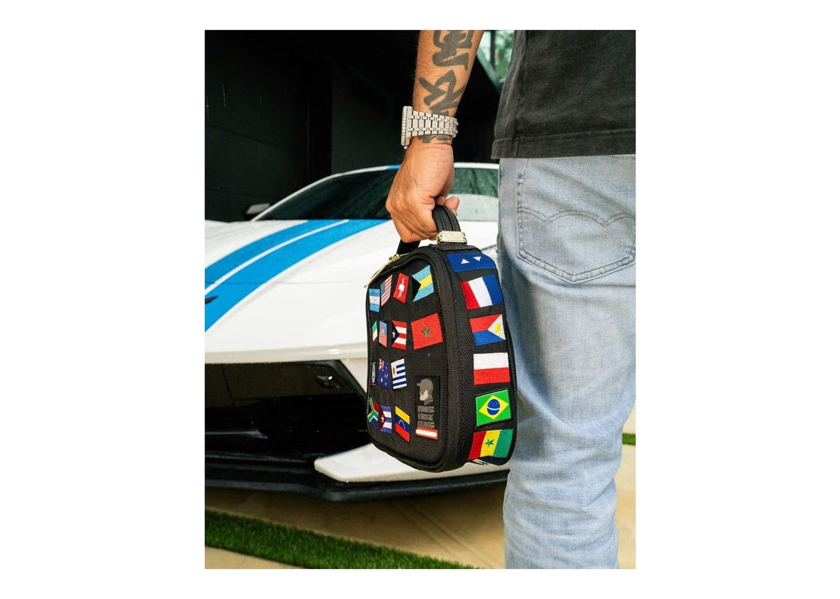 Sprayground James Flags Snackpack Black