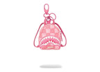 Sprayground Pink New Check Faces Backpack Keychain