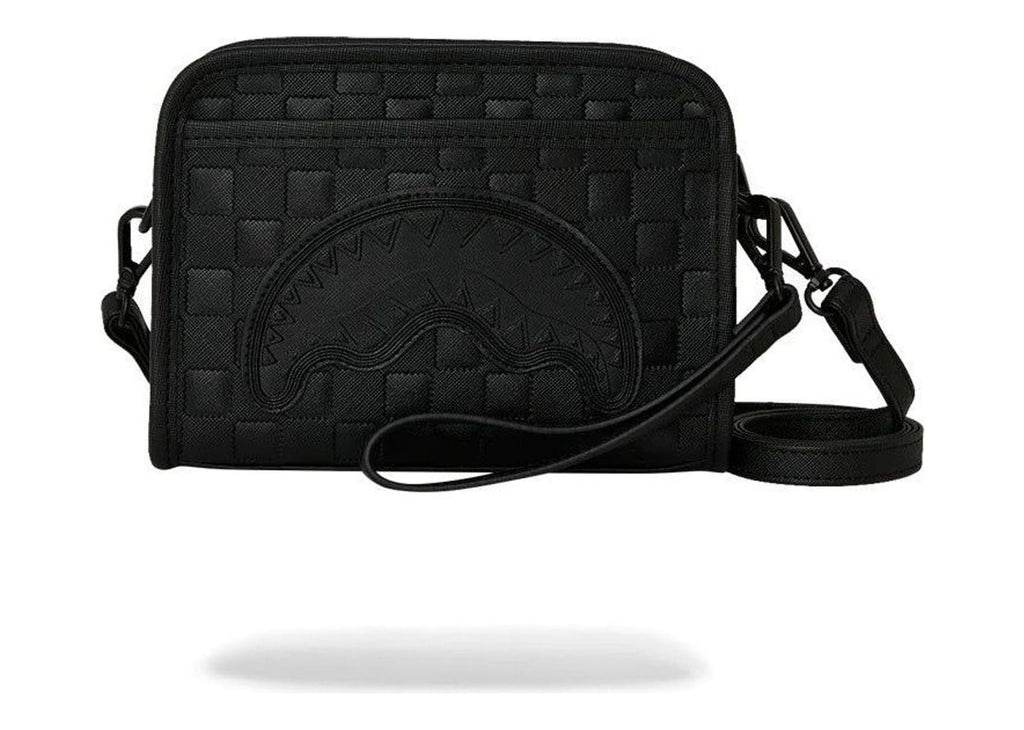 Sprayground Raised Check Handbag Black