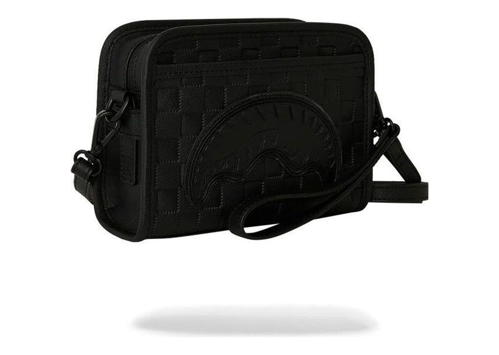 Sprayground Raised Check Handbag Black