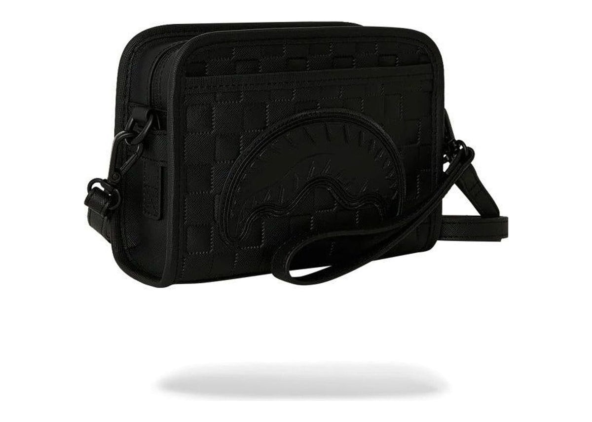 Sprayground Raised Check Handbag Black