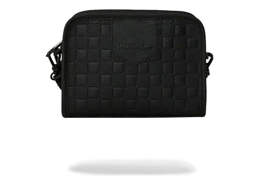 Sprayground Raised Check Handbag Black