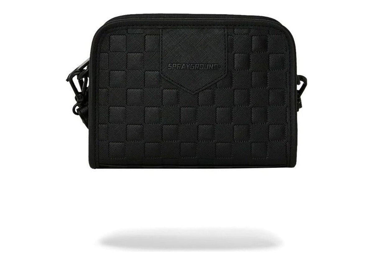 Sprayground Raised Check Handbag Black