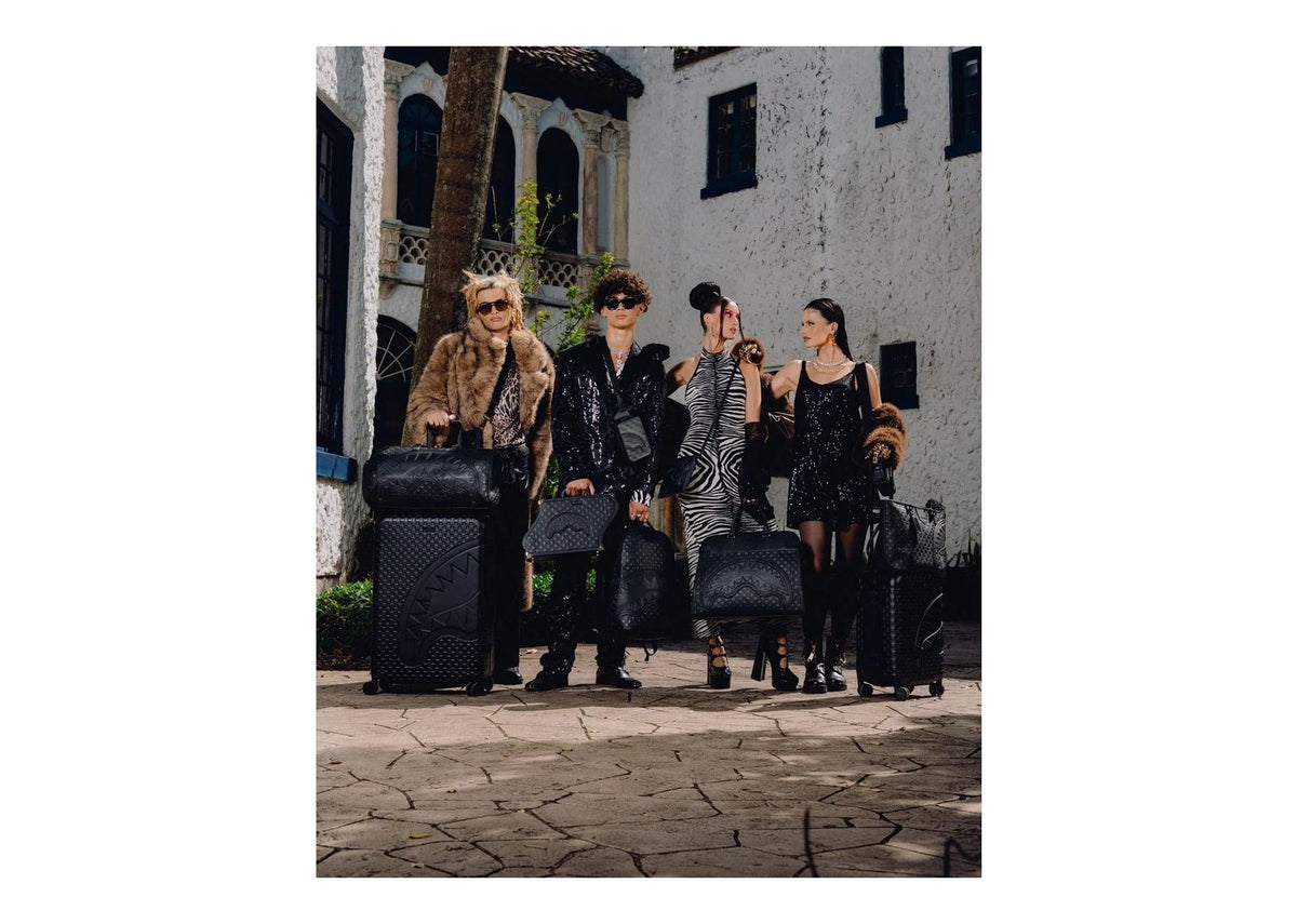 Sprayground Raised Check Handbag Black