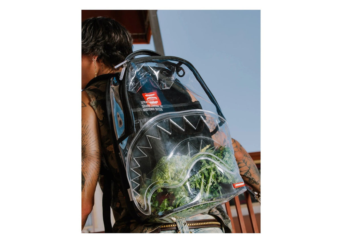 Sprayground Shark Central Clear DLXSV Backpack Blackpanel