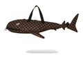 Sprayground Sharks In Paris WTF Bubble Brown Check Shark Duffle Brown