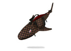 Sprayground Sharks In Paris WTF Bubble Brown Check Shark Duffle Brown