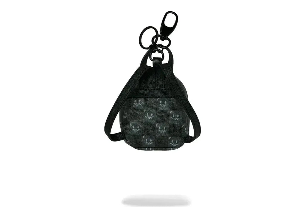 Sprayground Sharks in Paris WTF Bubbly Black Check Backpack Keychain