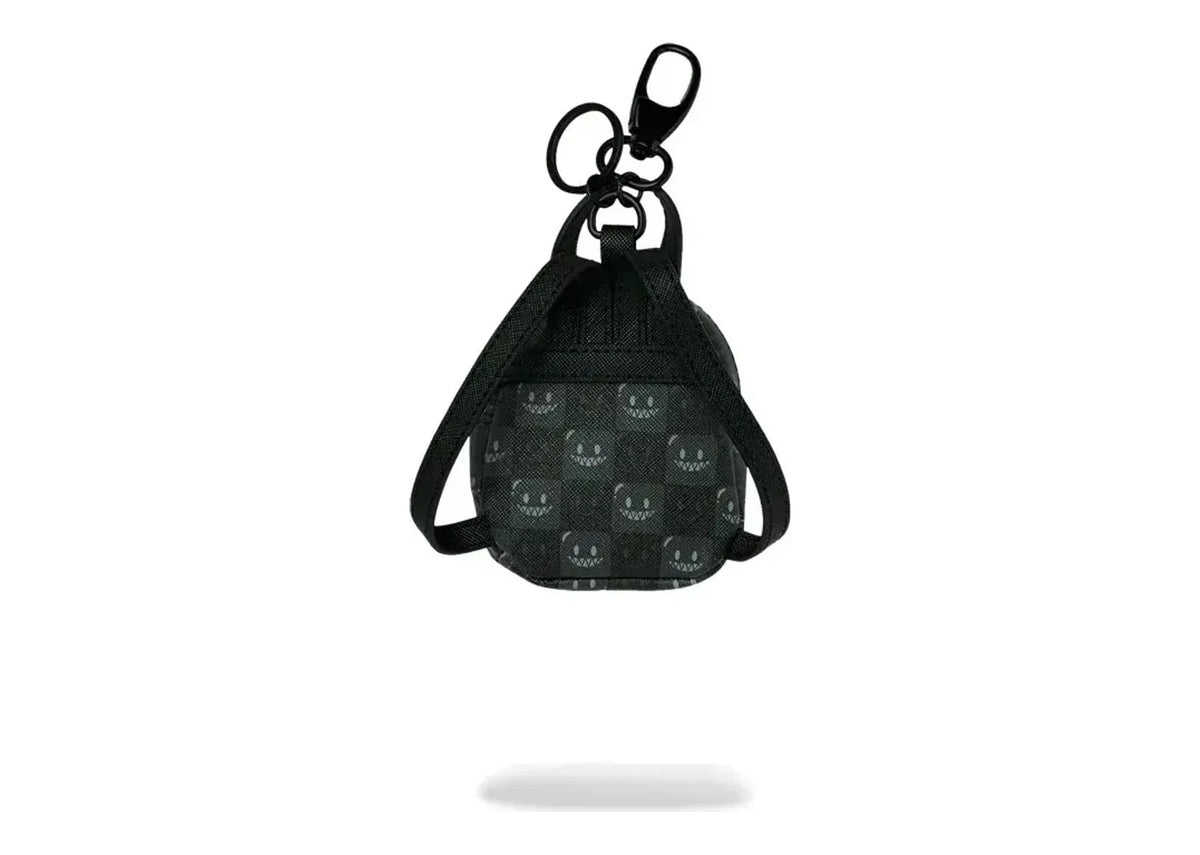 Sprayground Sharks in Paris WTF Bubbly Black Check Backpack Keychain