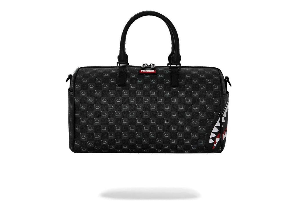 Sprayground Sharks In Paris WTF Bubbly Black Check Mini Duffle Black
