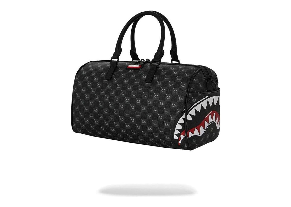Sprayground Sharks In Paris WTF Bubbly Black Check Mini Duffle Black
