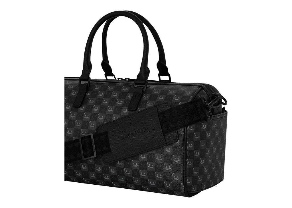 Sprayground Sharks In Paris WTF Bubbly Black Check Mini Duffle Black