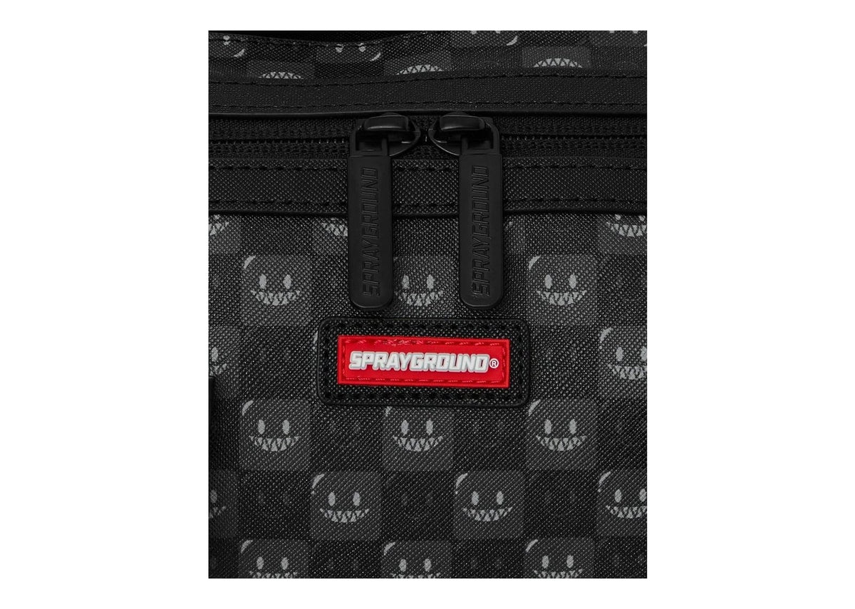 Sprayground Sharks In Paris WTF Bubbly Black Check Mini Duffle Black