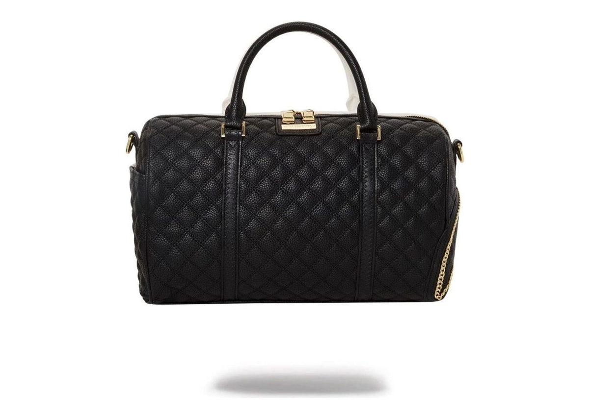 Sprayground Split Quilt Shark Mini Duffle Black