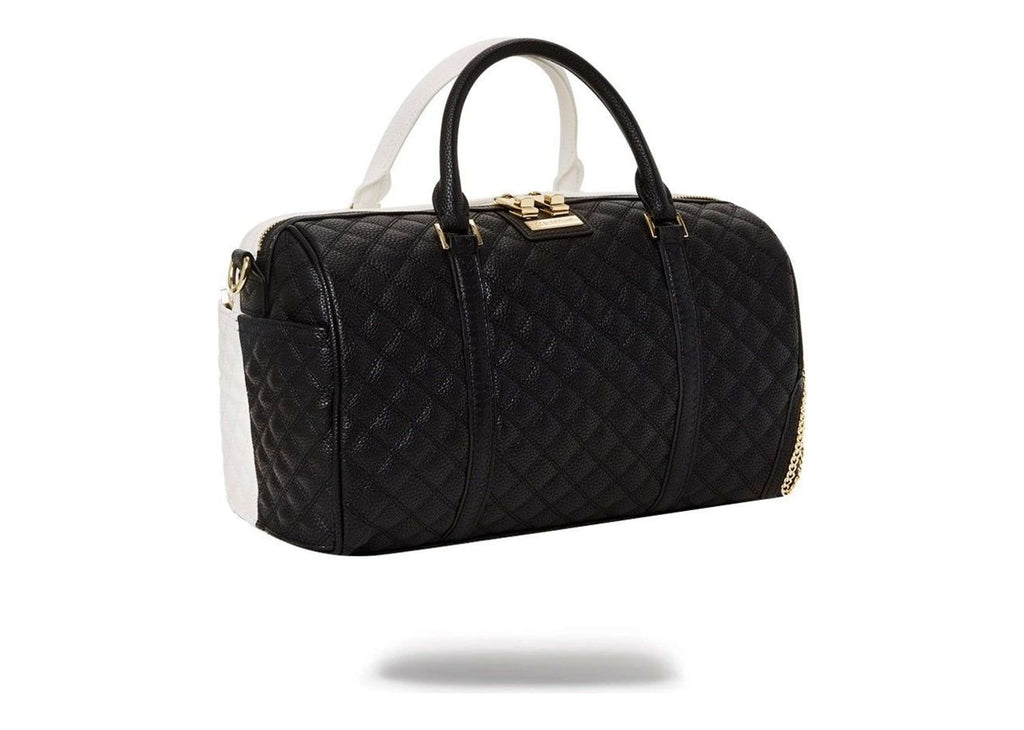 Sprayground Split Quilt Shark Mini Duffle Black