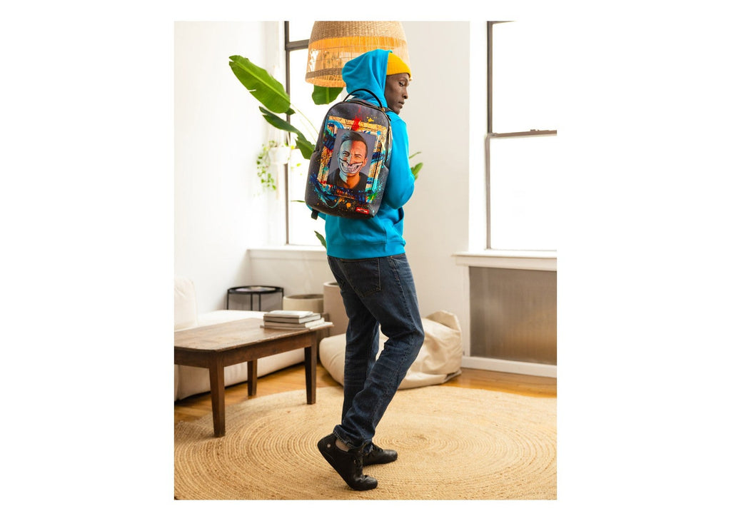 Sprayground the Rare Dbd Grin Shark Portrait By Ron English Super Limited Edition Backpack