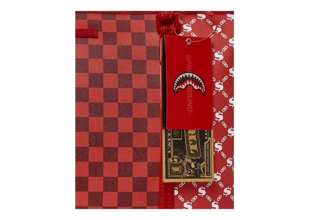 Sprayground Tri Split Red Tote Red