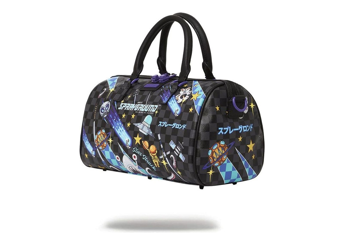 Sprayground WTF Alien Invasion Mini Duffle Black