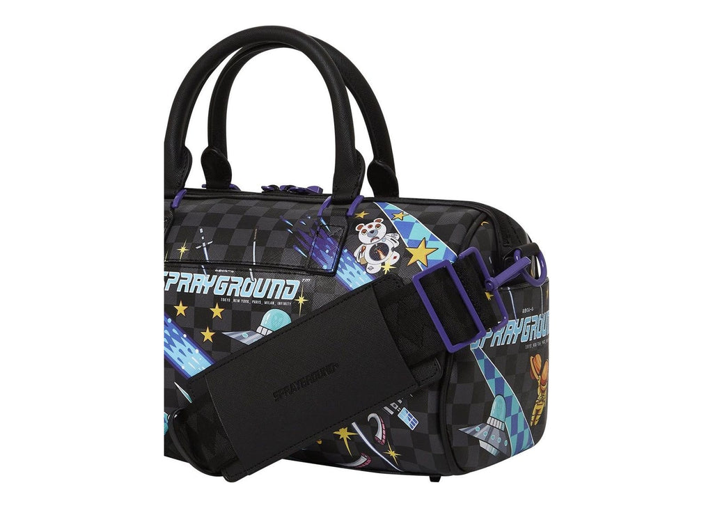 Sprayground WTF Alien Invasion Mini Duffle Black
