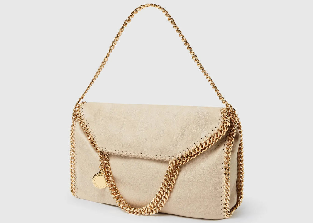 Stella Mc Cartney Falabella Fold-Over Tote Bag Clotted Cream