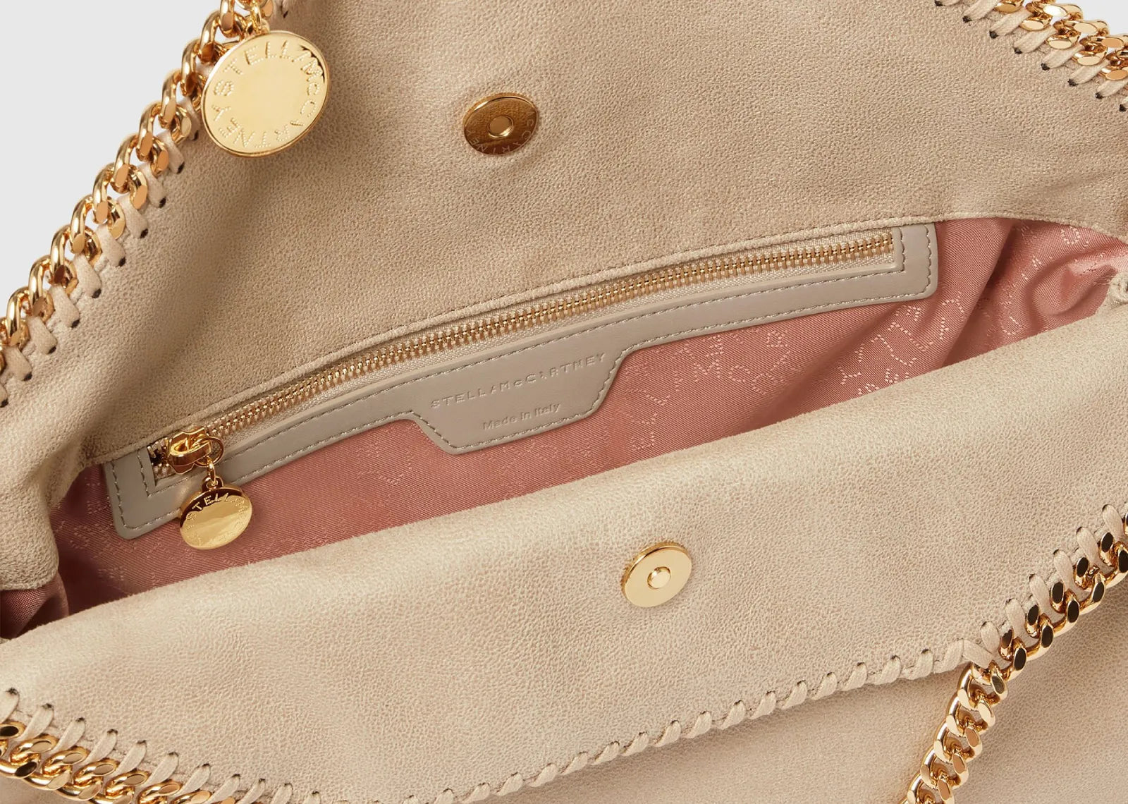 Stella Mc Cartney Falabella Fold-Over Tote Bag Clotted Cream