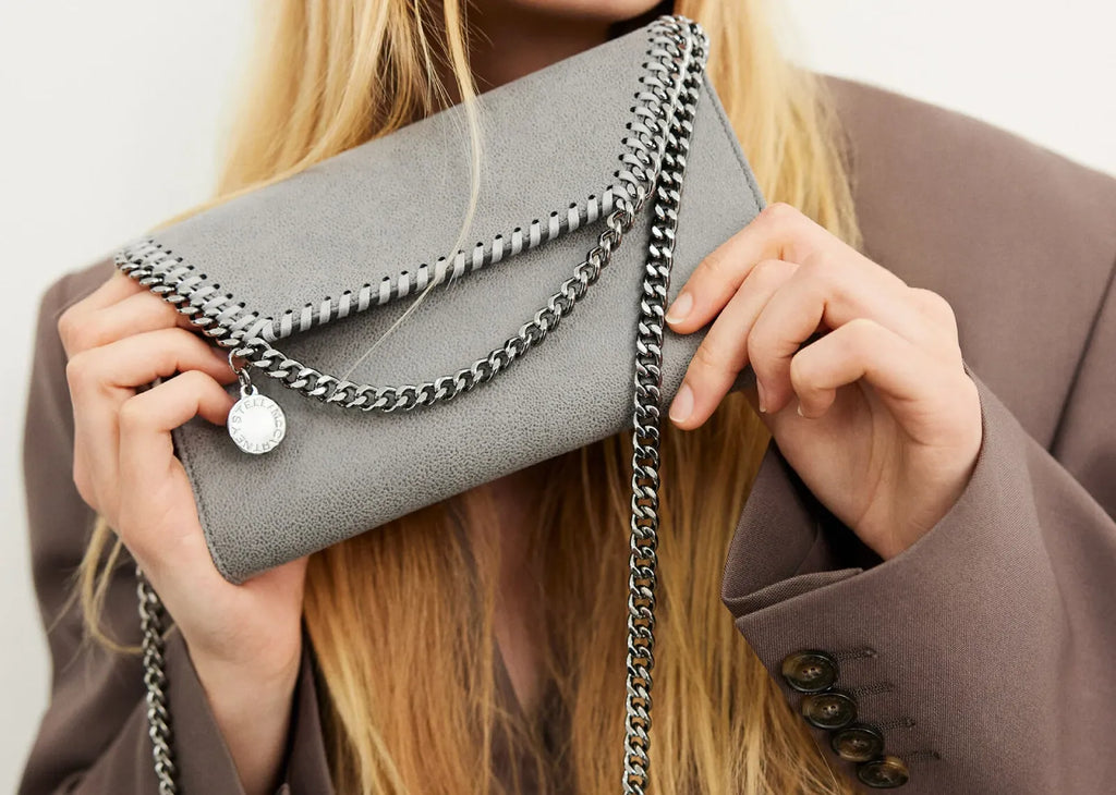 Stella Mc Cartney Falabella Wallet Crossbody Bag Grey