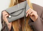 Stella Mc Cartney Falabella Wallet Crossbody Bag Grey