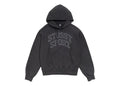 Stussy Block Sport Hoodie Garment Dyed Faded Black
