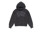 Stussy Block Sport Hoodie Garment Dyed Faded Black
