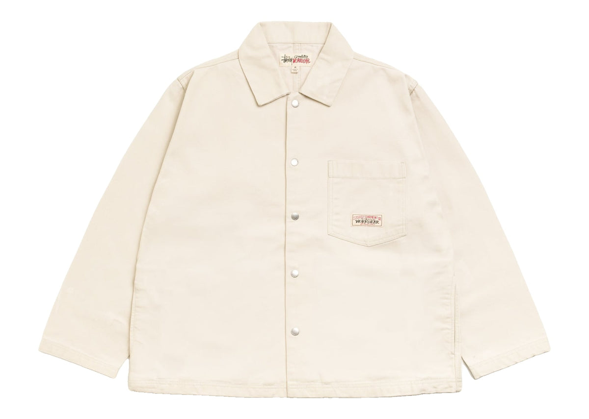 Stussy Canvas Work Overshirt Bone