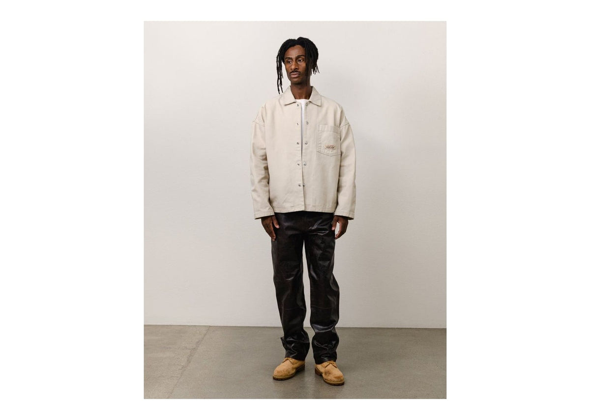 Stussy Canvas Work Overshirt Bone