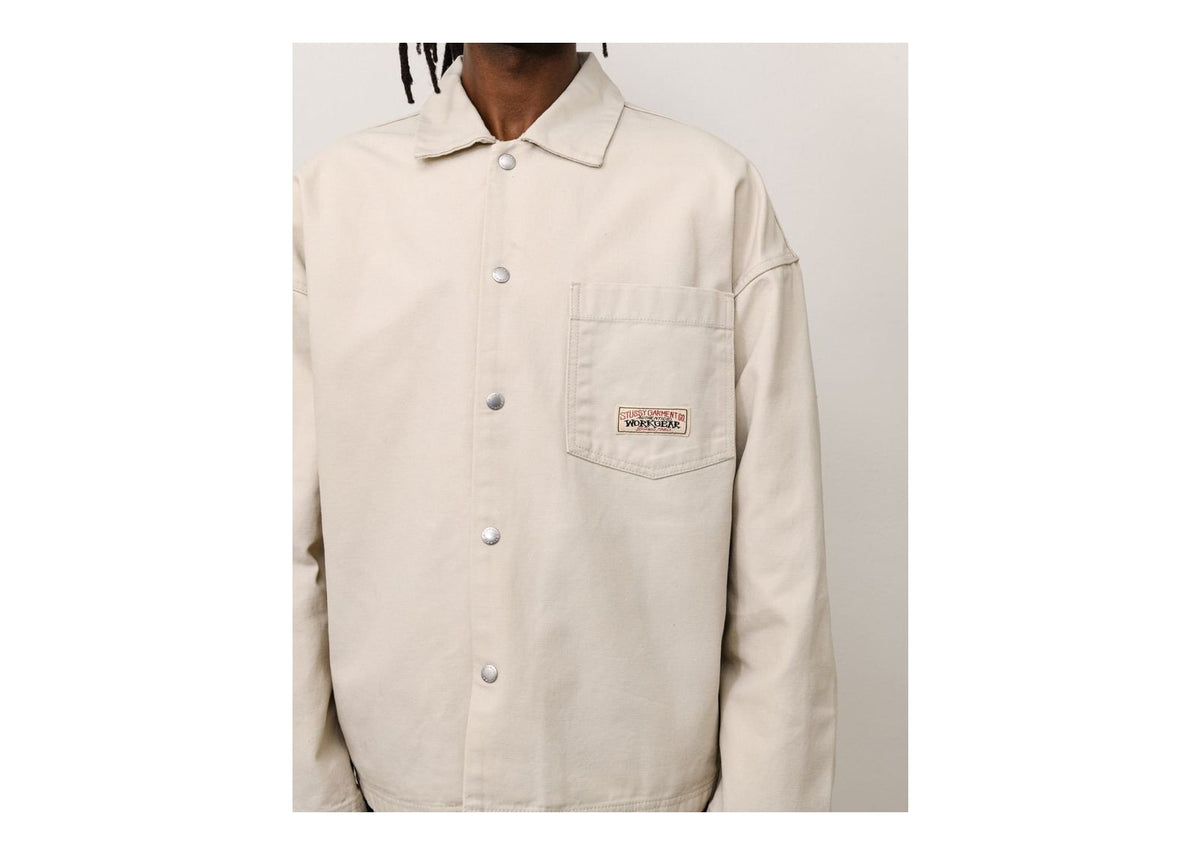 Stussy Canvas Work Overshirt Bone