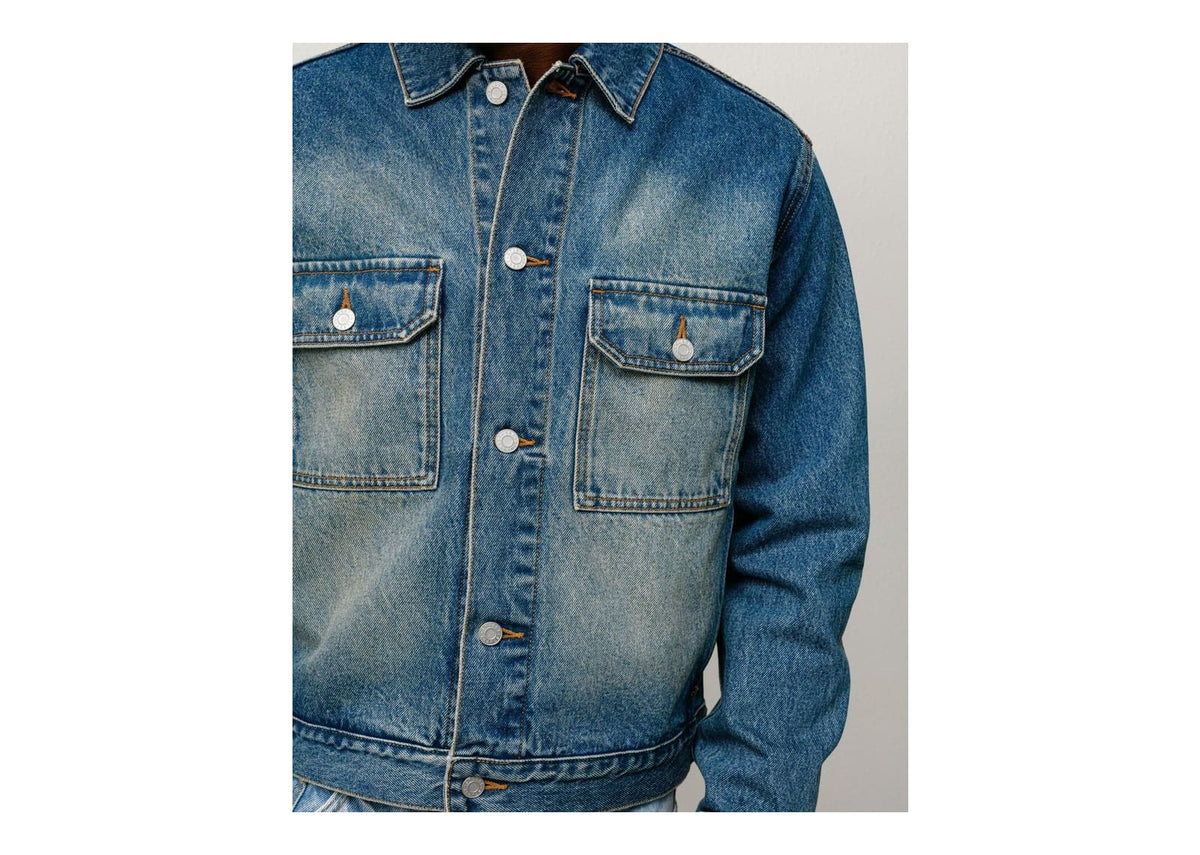 Stussy Denim Trucker Jacket Dark Wash Indigo