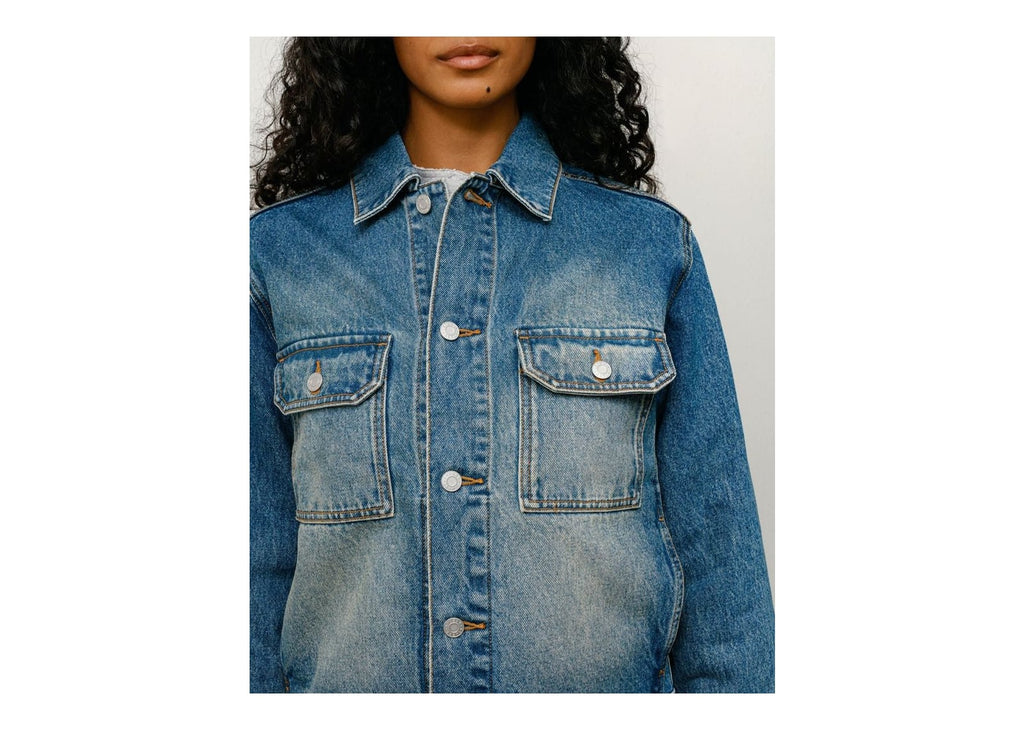 Stussy Denim Trucker Jacket Dark Wash Indigo